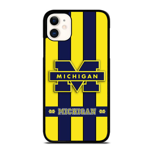 MICHIGAN WOLVERINES STRIPE LOGO iPhone 11 Case Cover