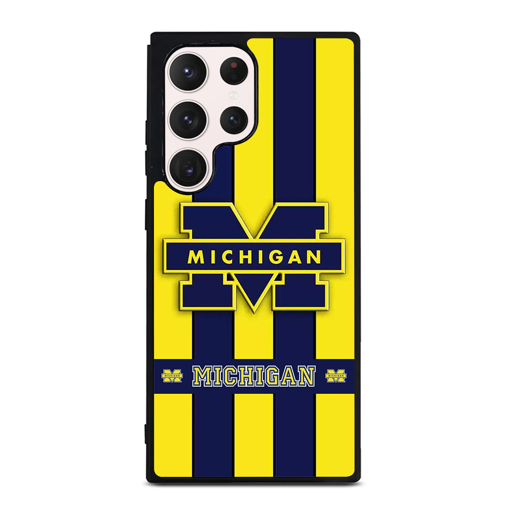 MICHIGAN WOLVERINES STRIPE LOGO Samsung Galaxy S23 Ultra Case Cover