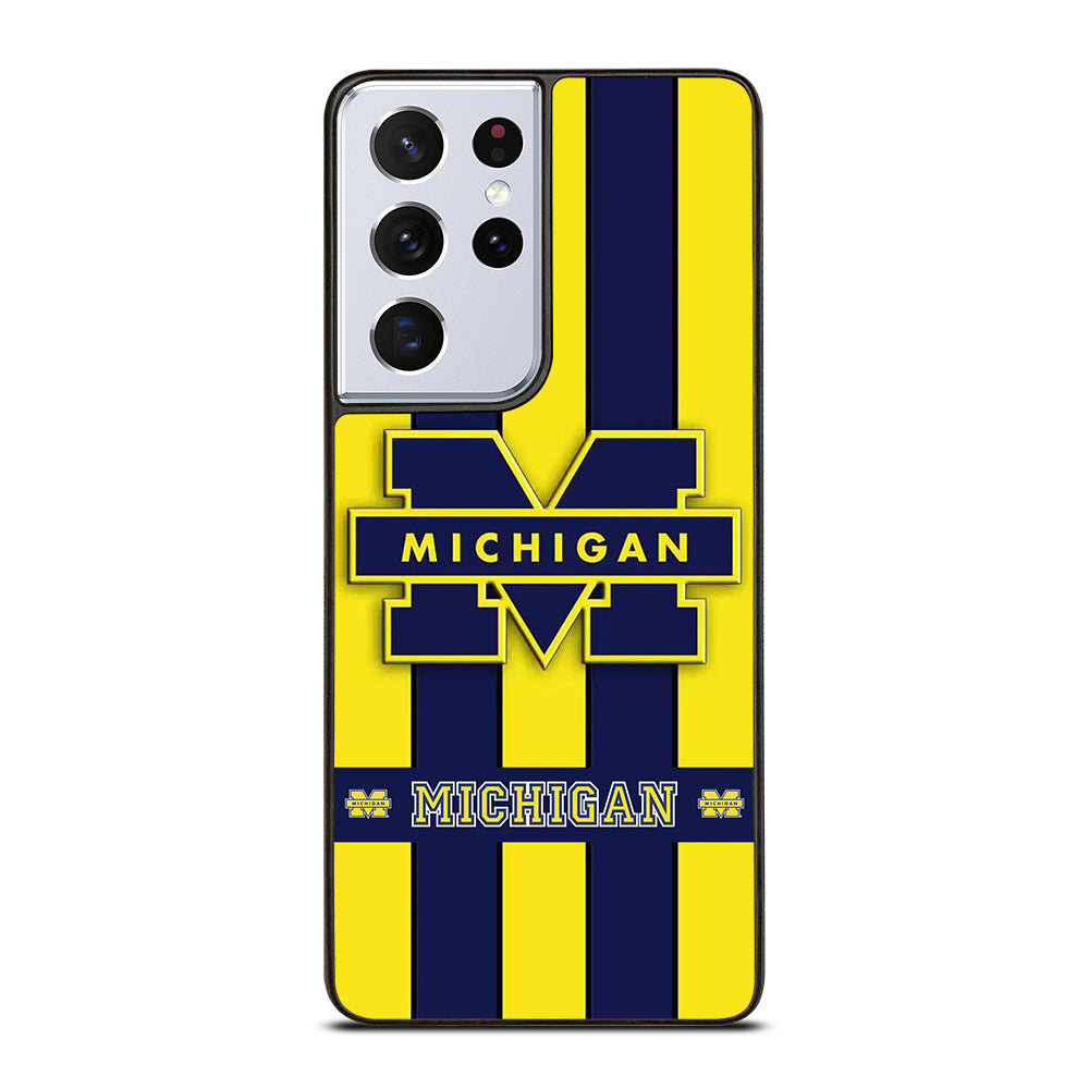 MICHIGAN WOLVERINES STRIPE LOGO Samsung Galaxy S21 Ultra Case Cover