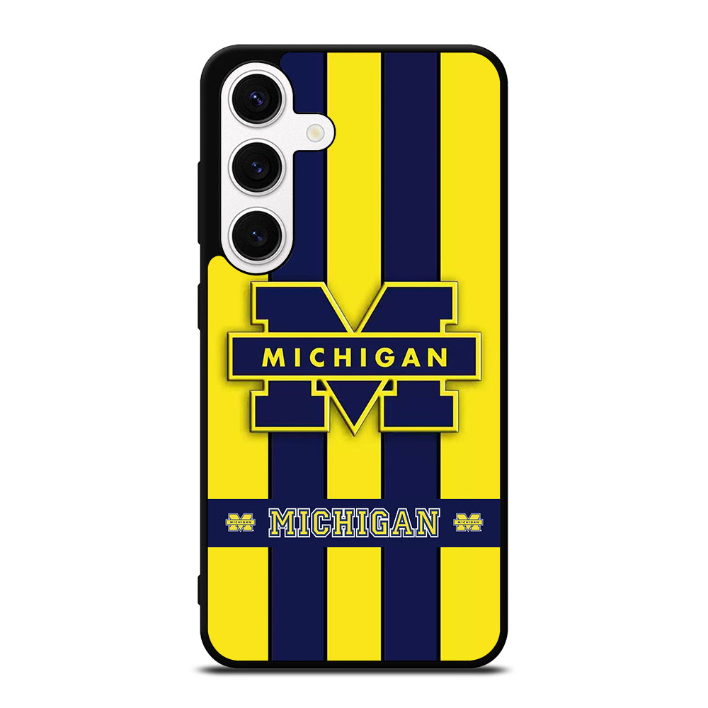 MICHIGAN WOLVERINES STRIPE LOGO Samsung Galaxy S24 Case Cover