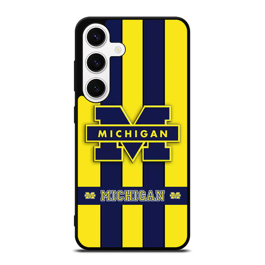 MICHIGAN WOLVERINES STRIPE LOGO Samsung Galaxy S24 Case Cover