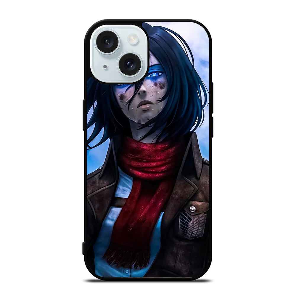 MIKASA ACKERMAN ATTACK ON TITAN ANIME SERIES iPhone 15 Case Cover