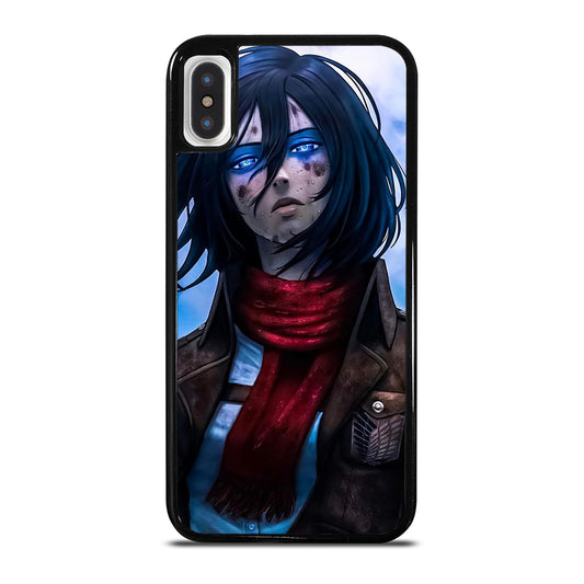 MIKASA ACKERMAN ATTACK ON TITAN ANIME SERIES iPhone X / XS Case Cover