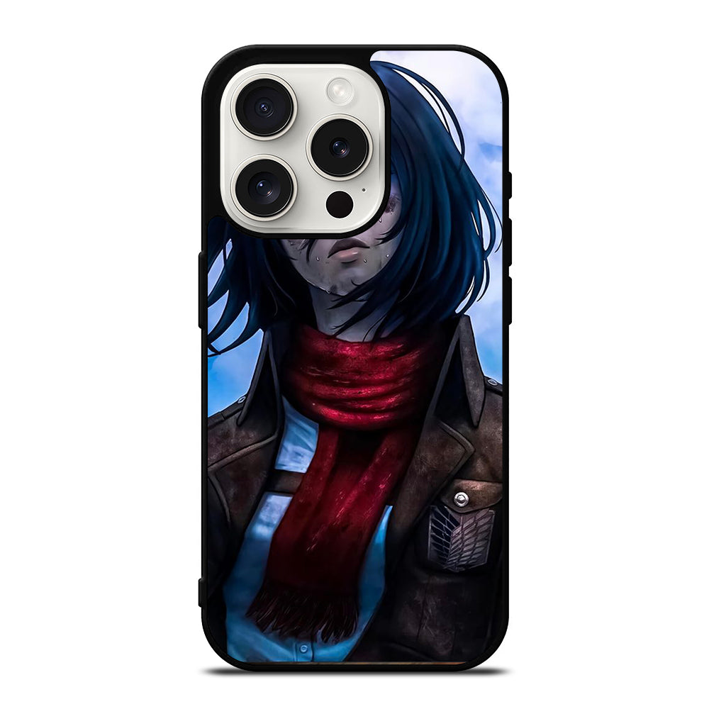 MIKASA ACKERMAN ATTACK ON TITAN ANIME SERIES iPhone 15 Pro Case Cover