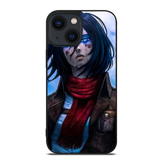 MIKASA ACKERMAN ATTACK ON TITAN ANIME SERIES iPhone 14 Plus Case Cover