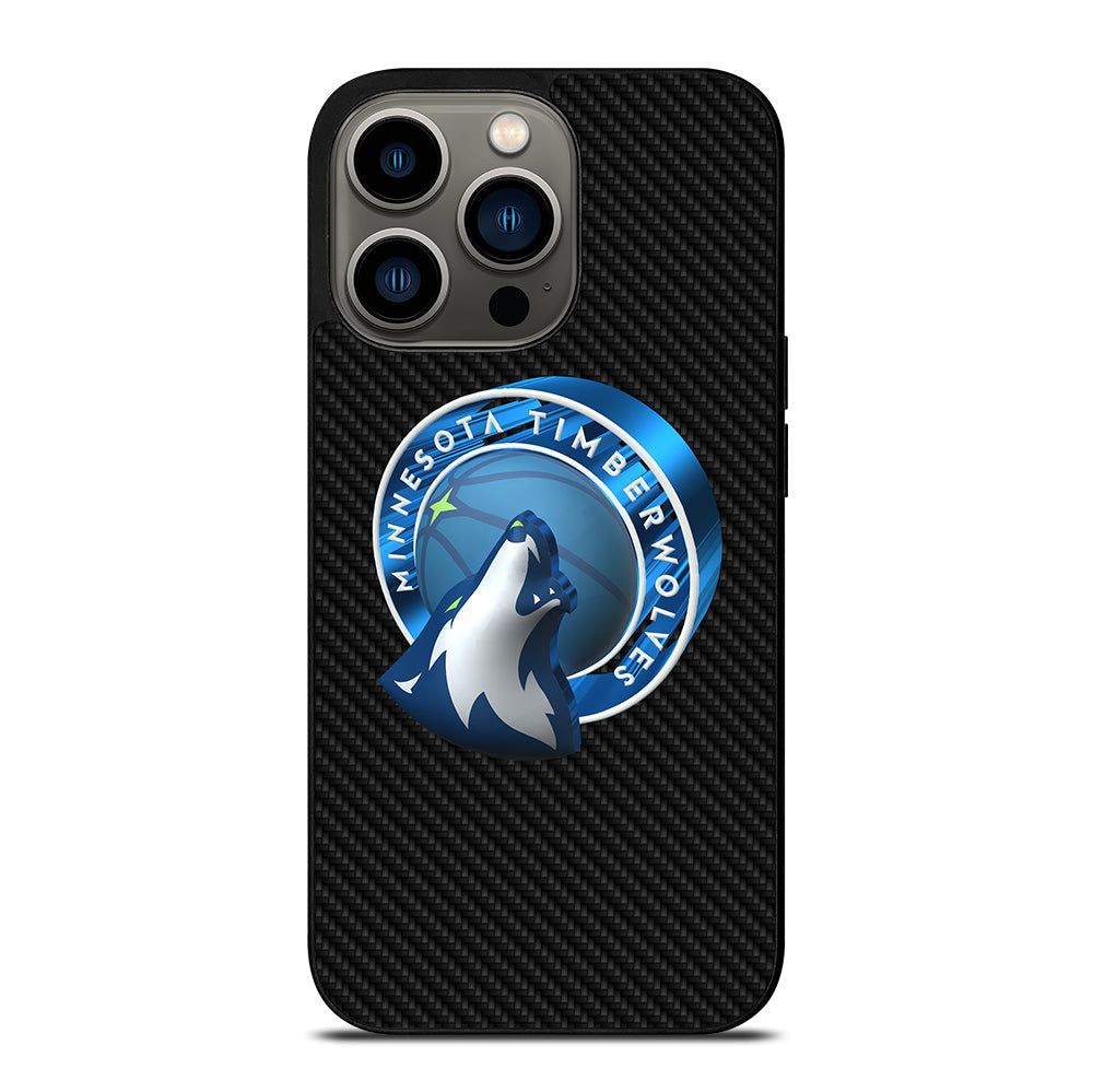 MINNESOTA TIMBERWOLVES CARBON iPhone 13 Pro Case Cover