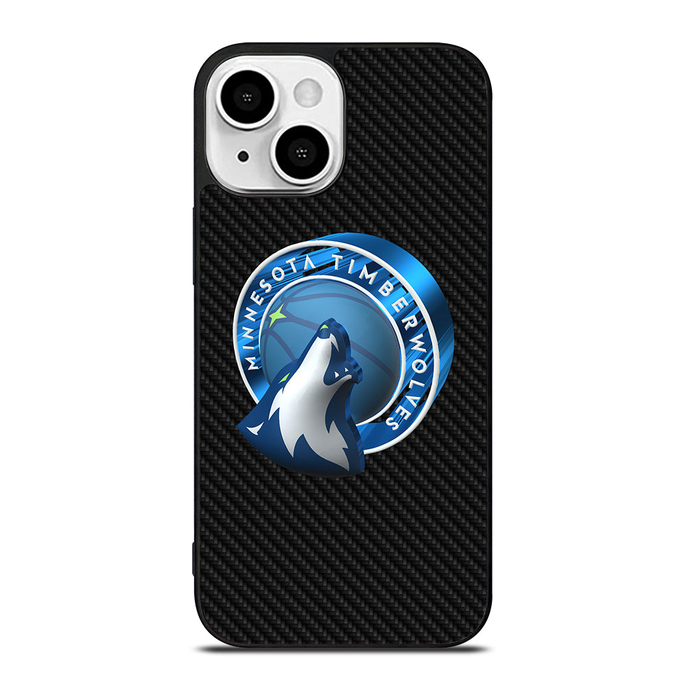 MINNESOTA TIMBERWOLVES CARBON iPhone 13 Mini Case Cover