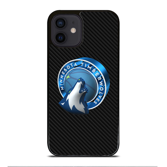 MINNESOTA TIMBERWOLVES CARBON iPhone 12 Mini Case Cover