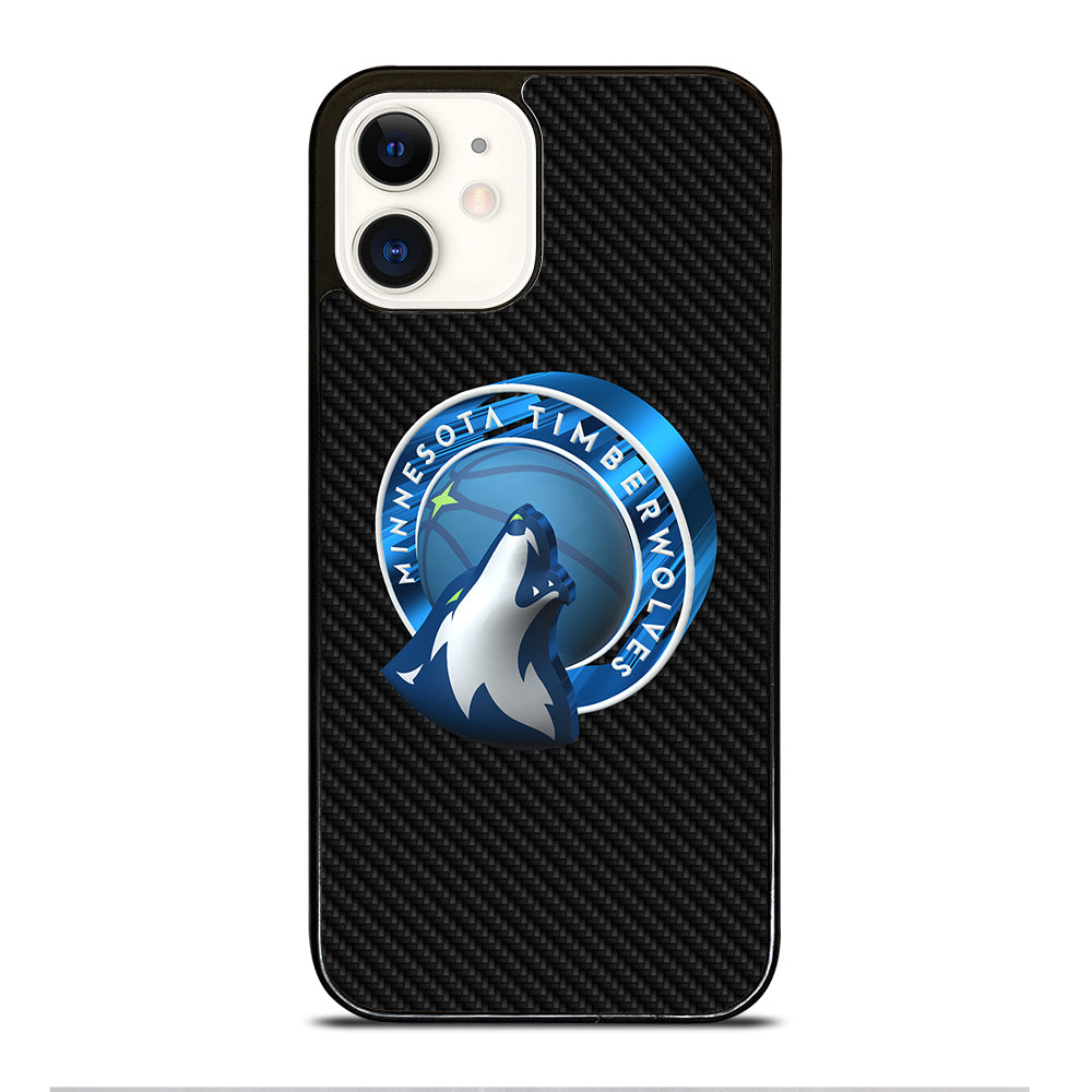 MINNESOTA TIMBERWOLVES CARBON iPhone 12 Case Cover