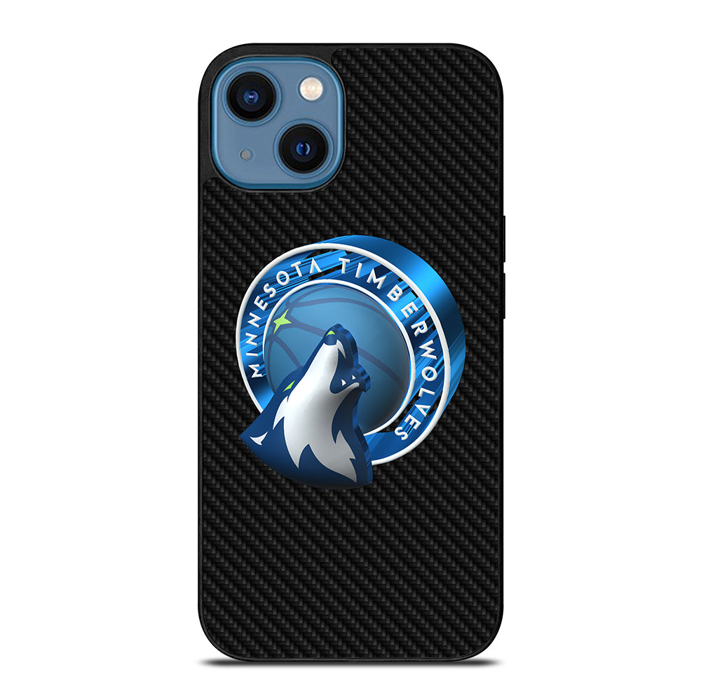 MINNESOTA TIMBERWOLVES CARBON iPhone 14 Case Cover