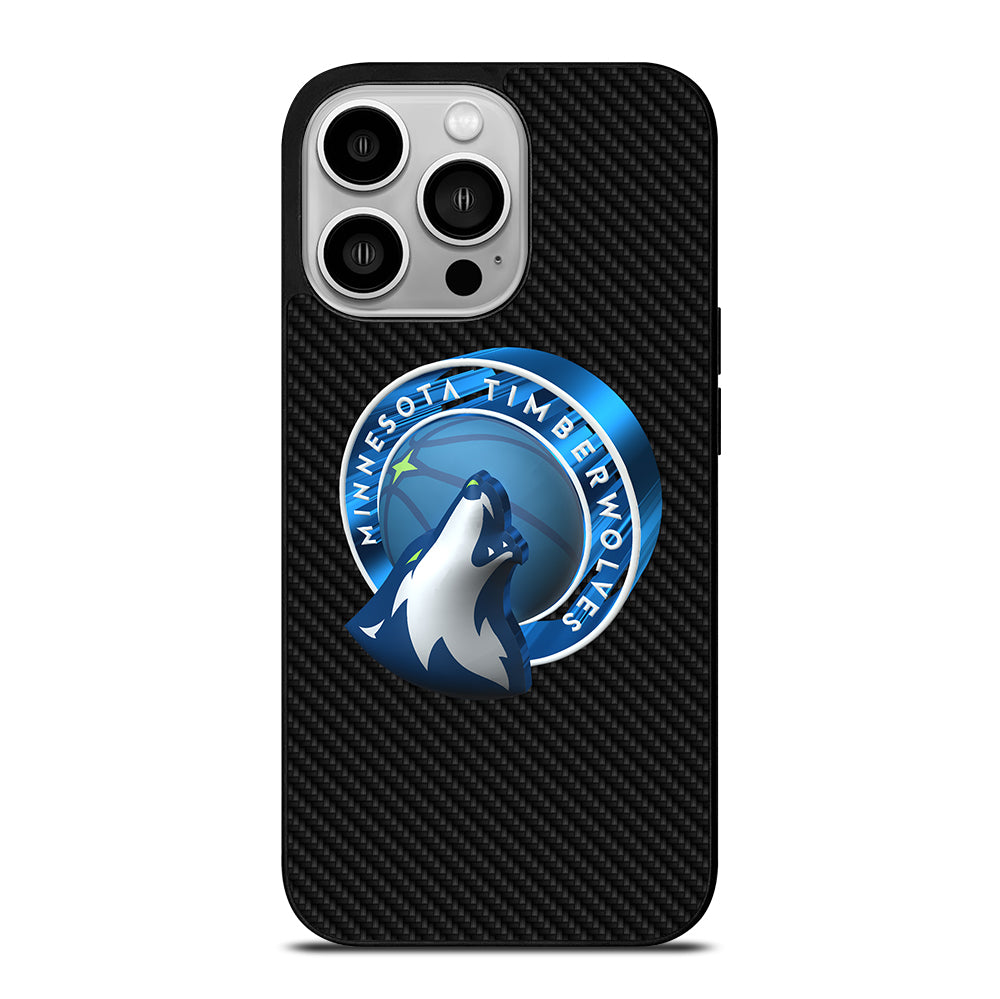 MINNESOTA TIMBERWOLVES CARBON iPhone 14 Pro Case Cover