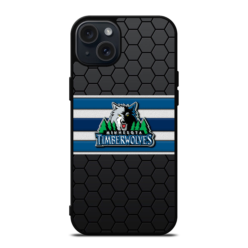 MINNESOTA TIMBERWOLVES HEXAGON LOGO iPhone 15 Plus Case Cover