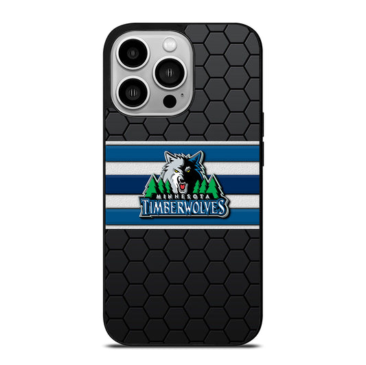 MINNESOTA TIMBERWOLVES HEXAGON LOGO iPhone 14 Pro Case Cover