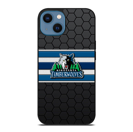 MINNESOTA TIMBERWOLVES HEXAGON LOGO iPhone 14 Case Cover