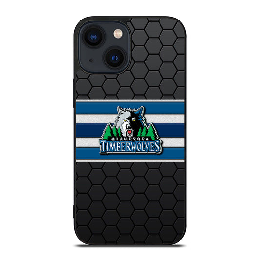 MINNESOTA TIMBERWOLVES HEXAGON LOGO iPhone 14 Plus Case Cover
