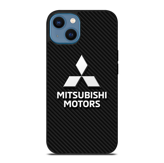 MITSUBISHI MOTORS CARBON LOGO 3 iPhone 14 Case Cover
