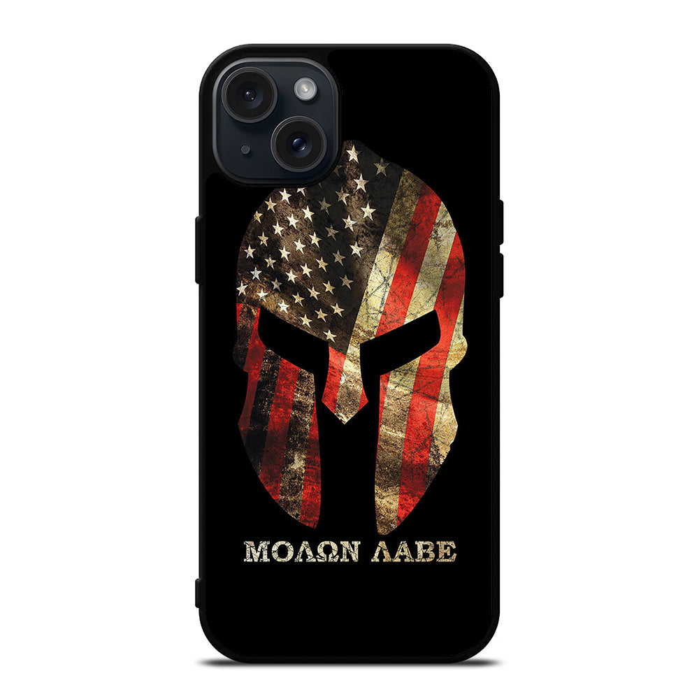 MOLON LABE AMERICAN FLAG SYMBOL iPhone 15 Plus Case Cover