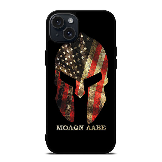 MOLON LABE AMERICAN FLAG SYMBOL iPhone 15 Plus Case Cover