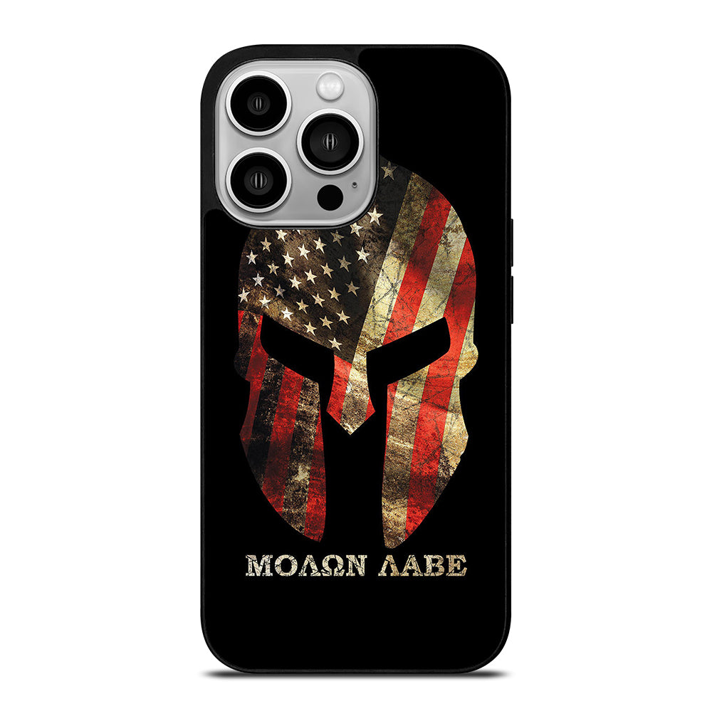 MOLON LABE AMERICAN FLAG SYMBOL iPhone 14 Pro Case Cover