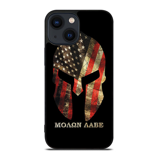 MOLON LABE AMERICAN FLAG SYMBOL iPhone 14 Plus Case Cover