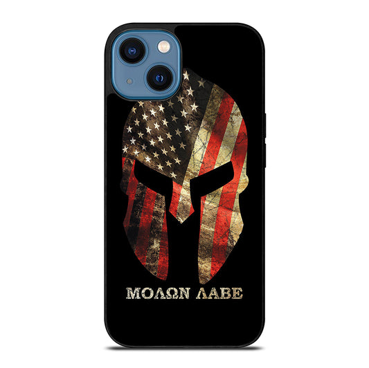 MOLON LABE AMERICAN FLAG SYMBOL iPhone 14 Case Cover