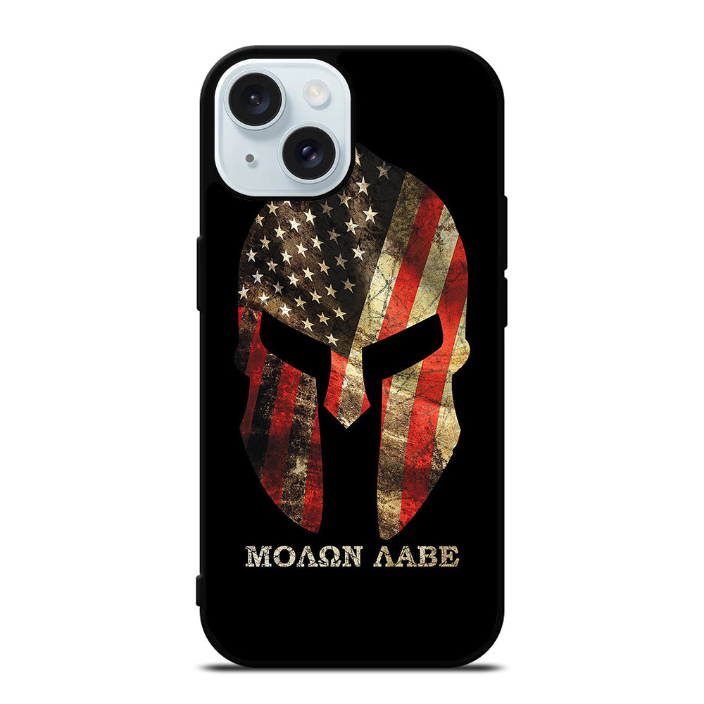 MOLON LABE AMERICAN FLAG SYMBOL iPhone 15 Case Cover