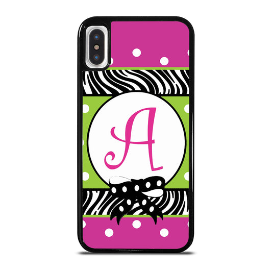 MONOGRAM GARDEN FLAG POLCADOT iPhone X / XS Case Cover