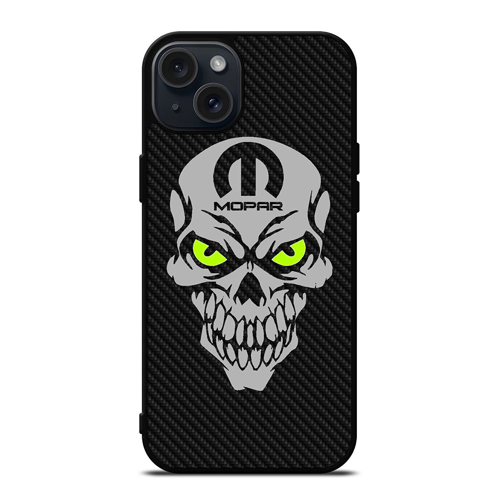MOPAR SKULL CARBON iPhone 15 Plus Case Cover
