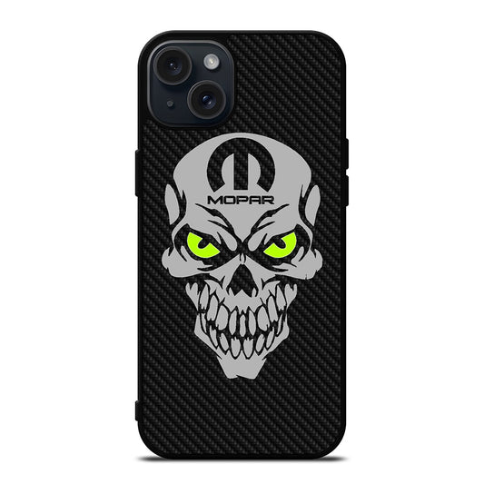 MOPAR SKULL CARBON iPhone 15 Plus Case Cover