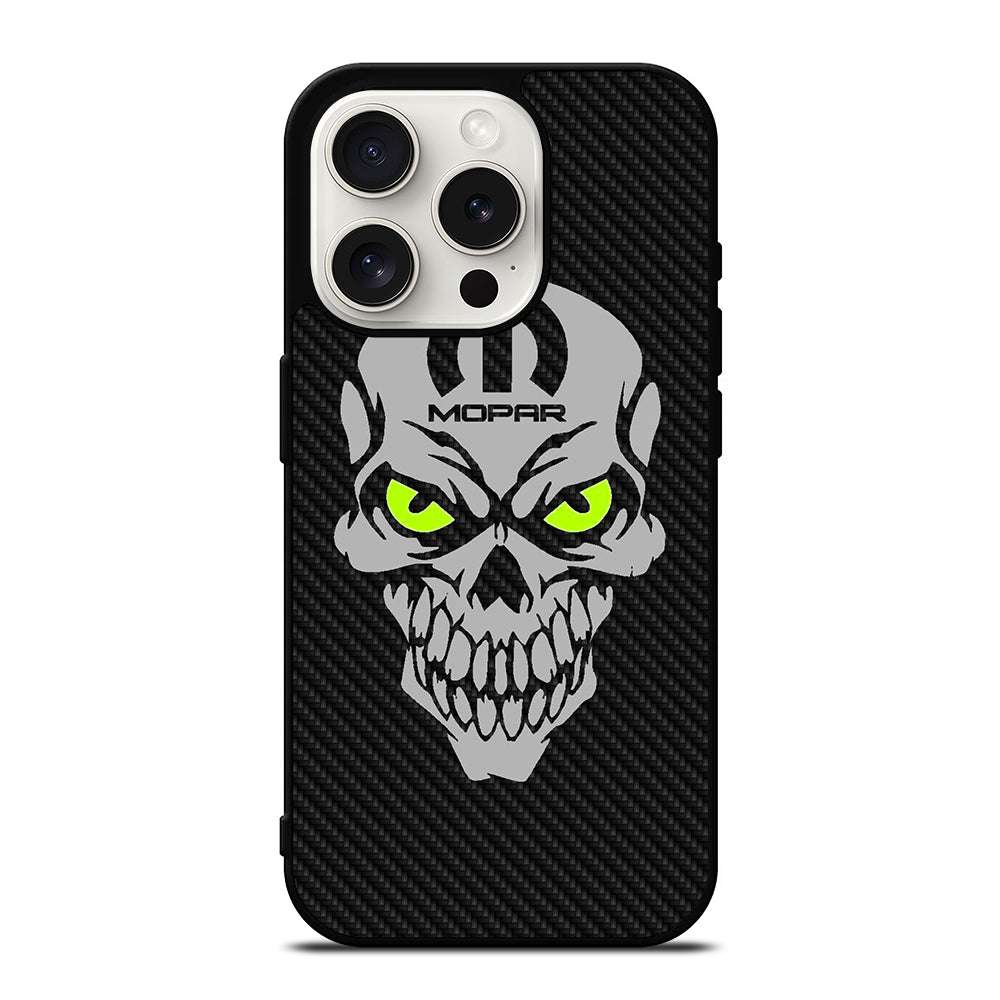 MOPAR SKULL CARBON iPhone 15 Pro Case Cover