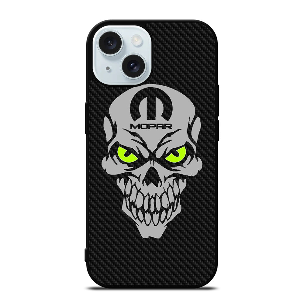 MOPAR SKULL CARBON iPhone 15 Case Cover