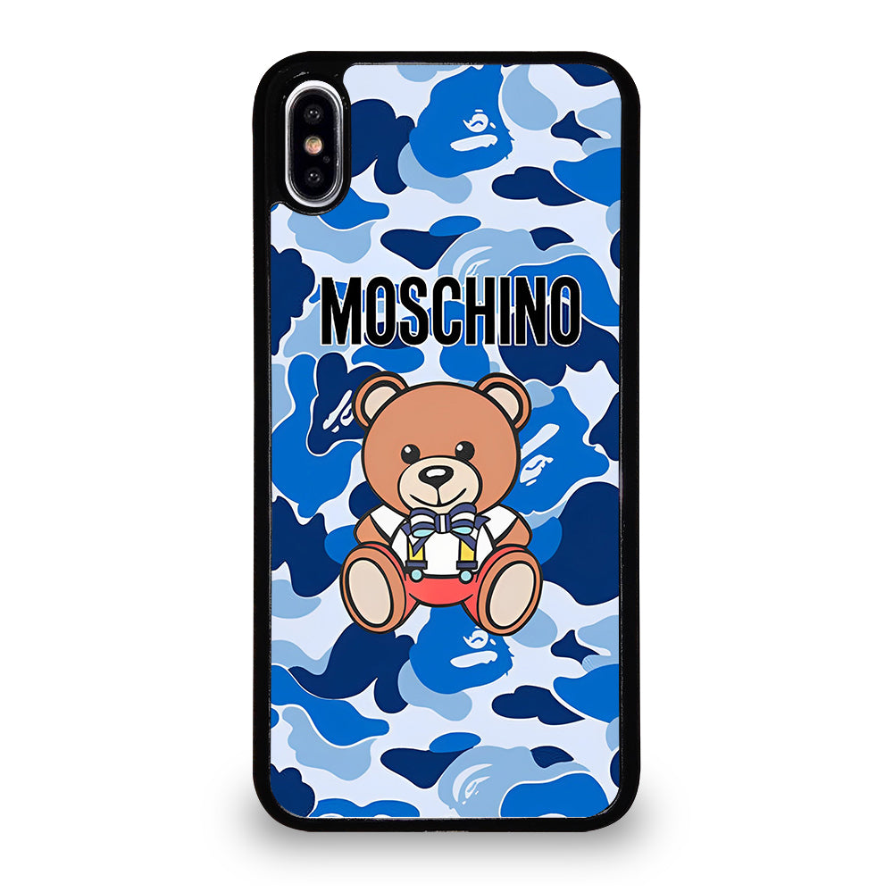 MOSCHINO TEDDY BEAR CAMO iPhone XS Max Case Cover