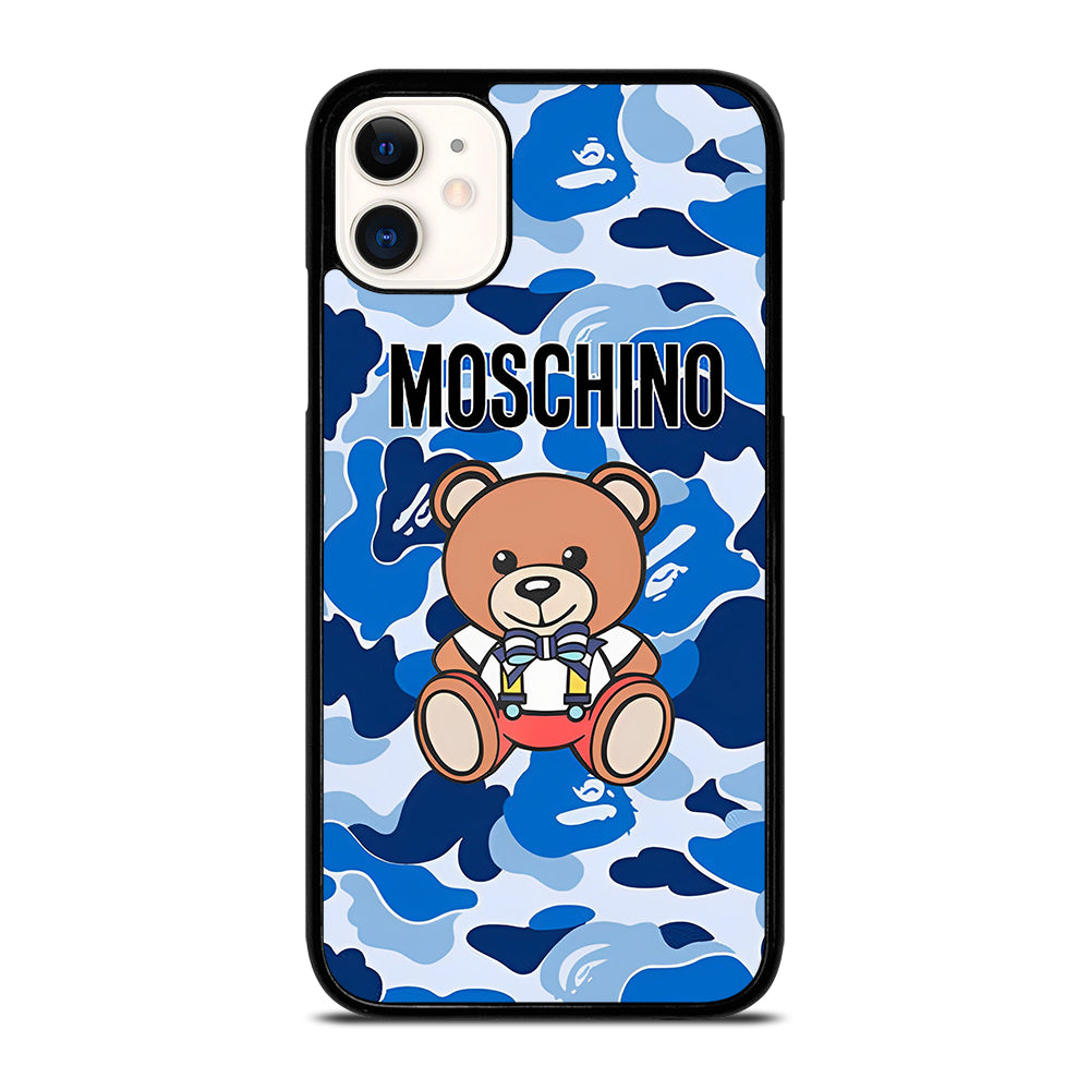 MOSCHINO TEDDY BEAR CAMO iPhone 11 Case Cover