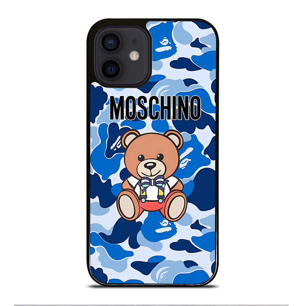 MOSCHINO TEDDY BEAR CAMO iPhone 12 Mini Case Cover