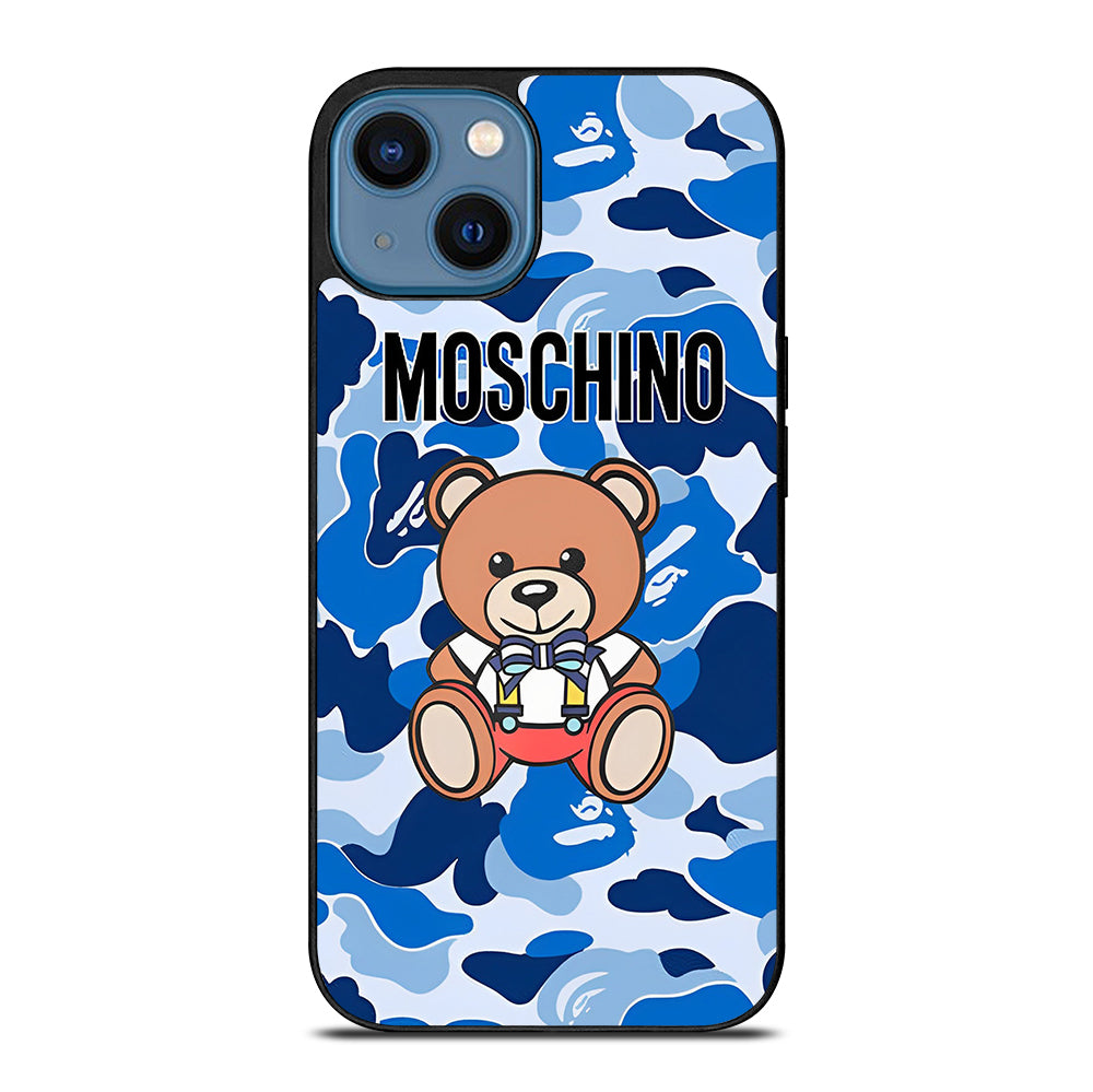 MOSCHINO TEDDY BEAR CAMO iPhone 14 Case Cover