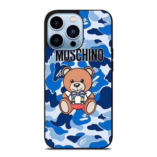 MOSCHINO TEDDY BEAR CAMO iPhone 13 Pro Max Case Cover