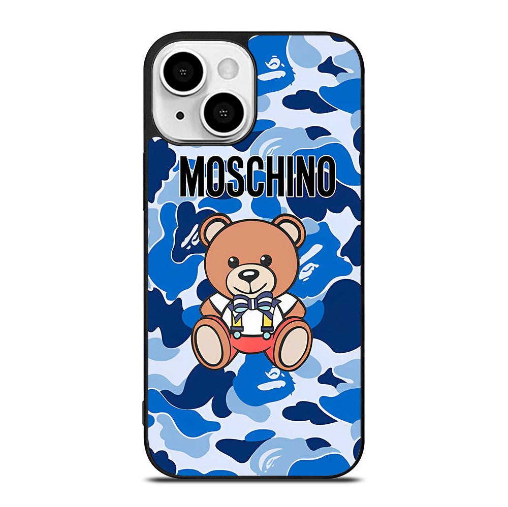 MOSCHINO TEDDY BEAR CAMO iPhone 13 Mini Case Cover