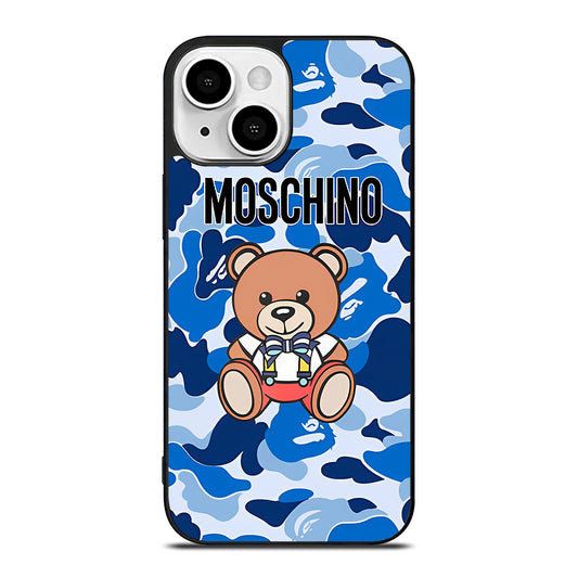 MOSCHINO TEDDY BEAR CAMO iPhone 13 Mini Case Cover