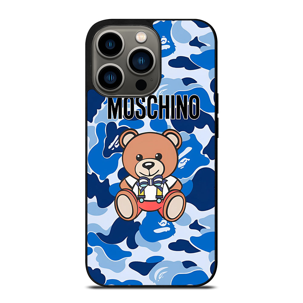 MOSCHINO TEDDY BEAR CAMO iPhone 13 Pro Case Cover
