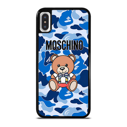 MOSCHINO TEDDY BEAR CAMO iPhone X / XS Case Cover