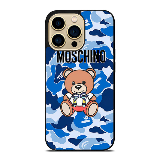 MOSCHINO TEDDY BEAR CAMO iPhone 14 Pro Max Case Cover