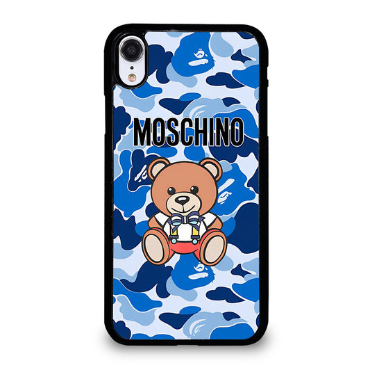 MOSCHINO TEDDY BEAR CAMO iPhone XR Case Cover