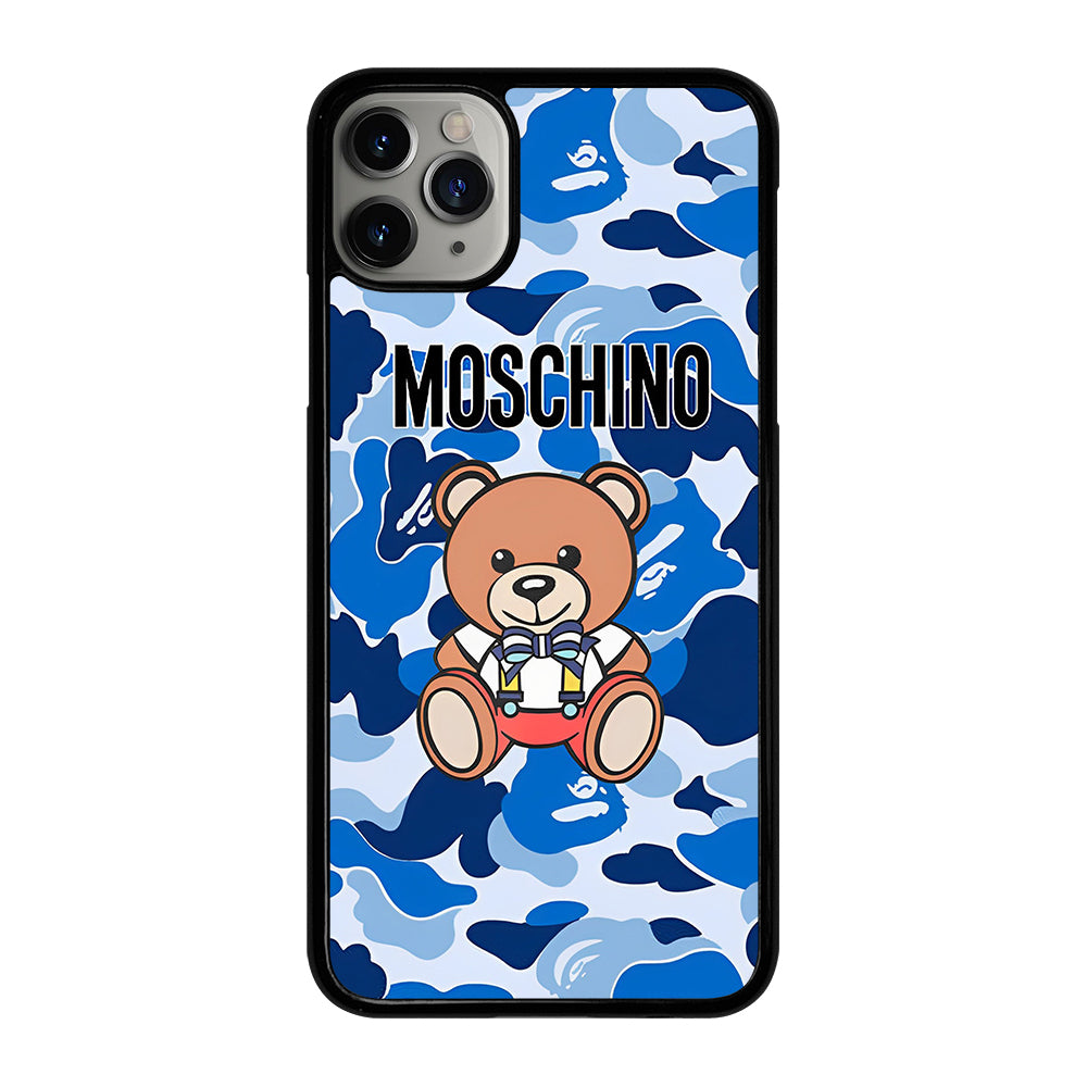 MOSCHINO TEDDY BEAR CAMO iPhone 11 Pro Max Case Cover