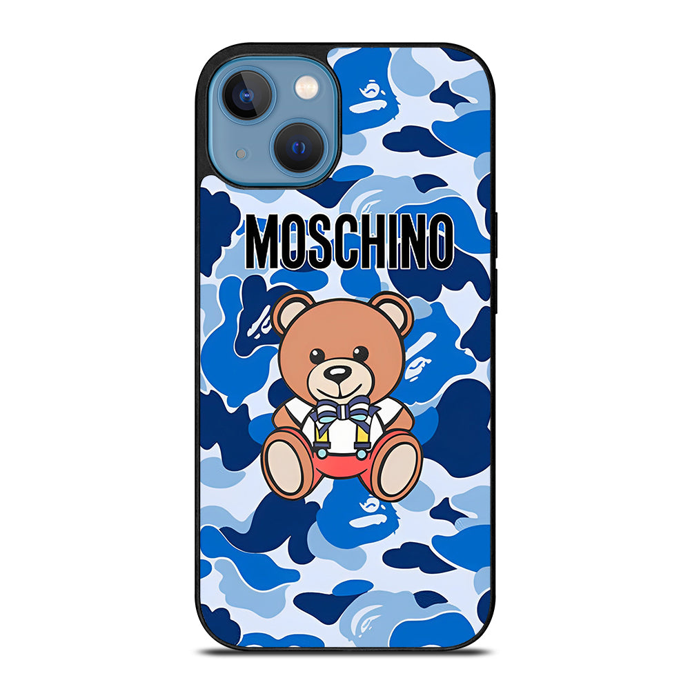 MOSCHINO TEDDY BEAR CAMO iPhone 13 Case Cover