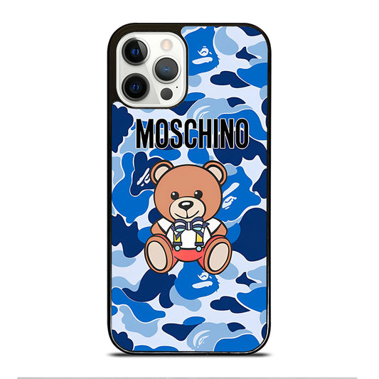 MOSCHINO TEDDY BEAR CAMO iPhone 12 Pro Case Cover