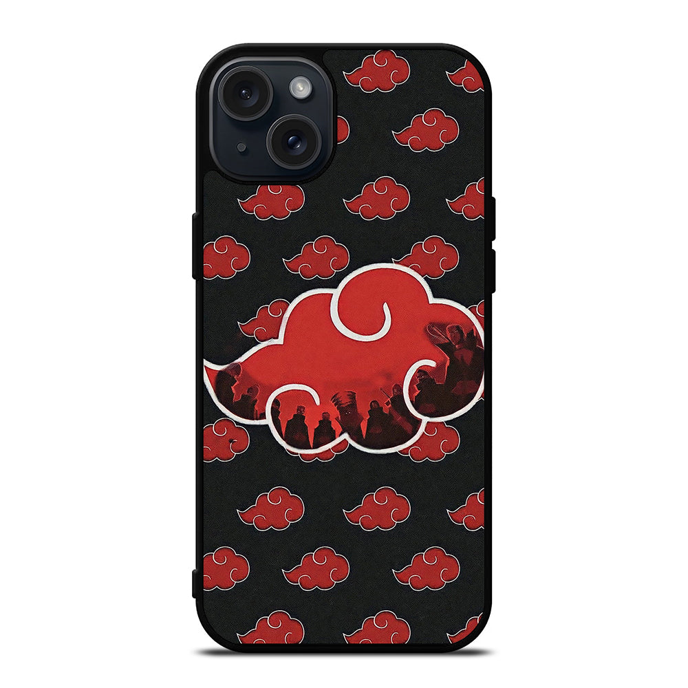 NARUTO AKATSUKI CLOUDS LOGO iPhone 15 Plus Case Cover