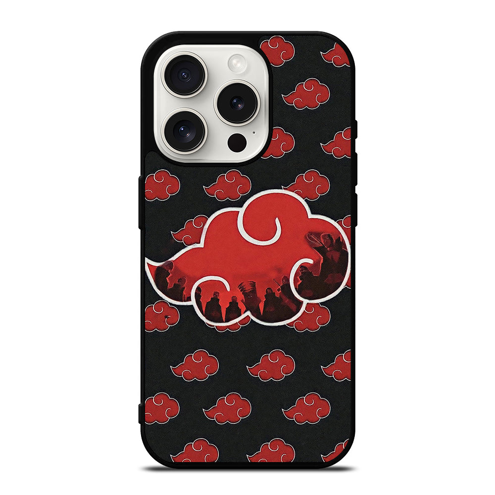 NARUTO AKATSUKI CLOUDS LOGO iPhone 15 Pro Case Cover
