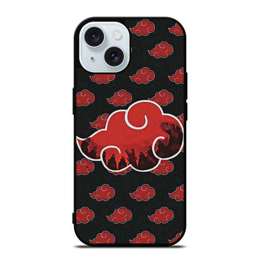 NARUTO AKATSUKI CLOUDS LOGO iPhone 15 Case Cover