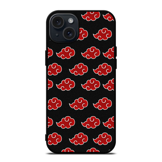 NARUTO AKATSUKI CLOUDS PATTERN iPhone 15 Plus Case Cover