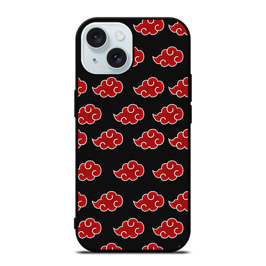 NARUTO AKATSUKI CLOUDS PATTERN iPhone 15 Case Cover